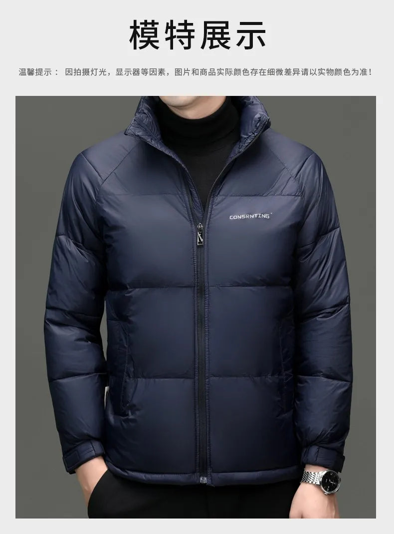 Top Grade Designer New Brand Men Parka Jacket Casual Fashion Hooded Pu