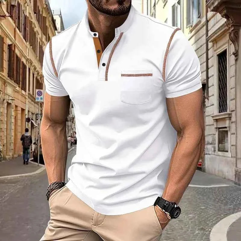 Summer Fashion Casual Short-sleeved Polo Shirt for Men Polo Simple Breathable Comfortable Top for Men Mens T Shirts