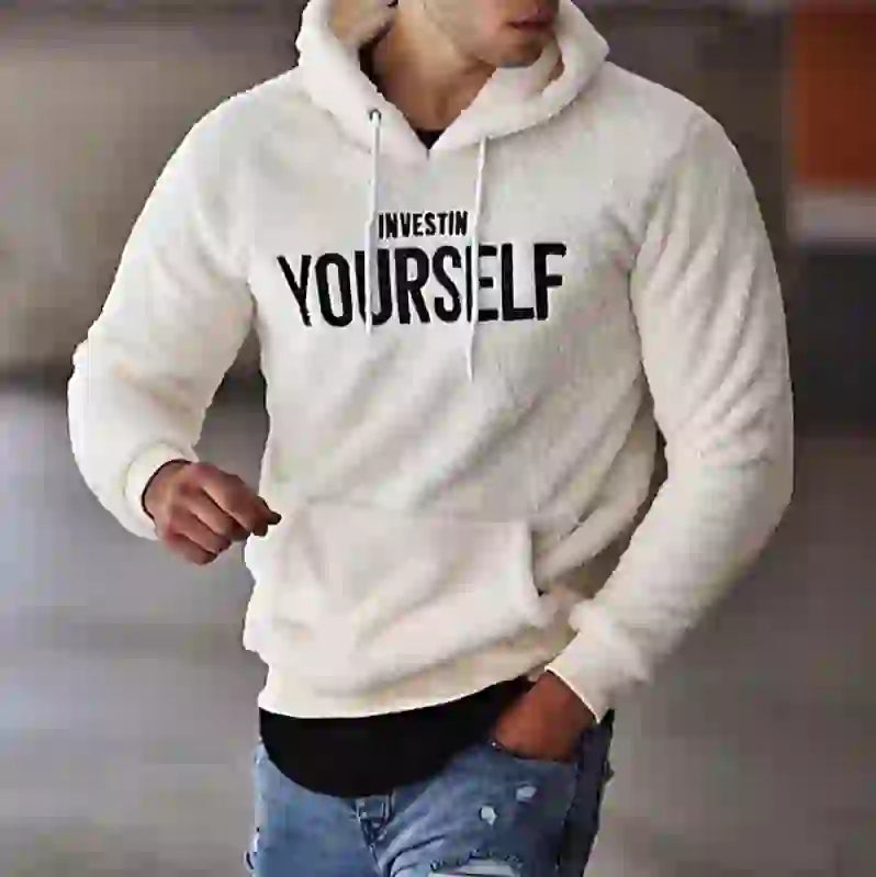 Embroidered men's hoodie casual and personalized hoodie fashionable lo