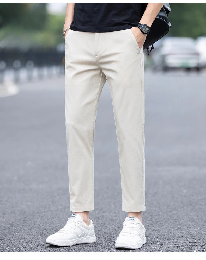 Men's Clothes Spring Summer Thin Casual Pants Men Slim Fashion Stretch