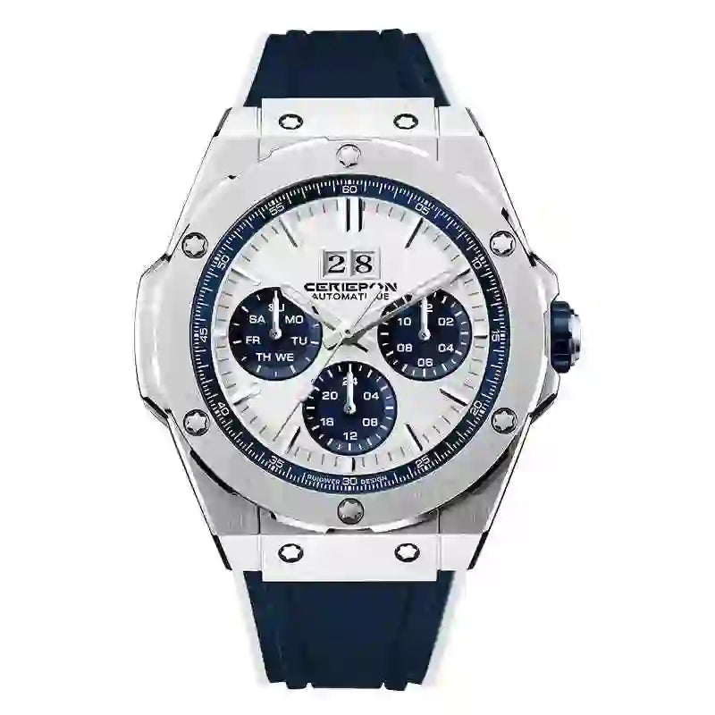 2025 Man Mechanical Watches for Men Sport Analog Automatic Wristwatches with Silicone Strap Stainless Steel Waterproof Reloj