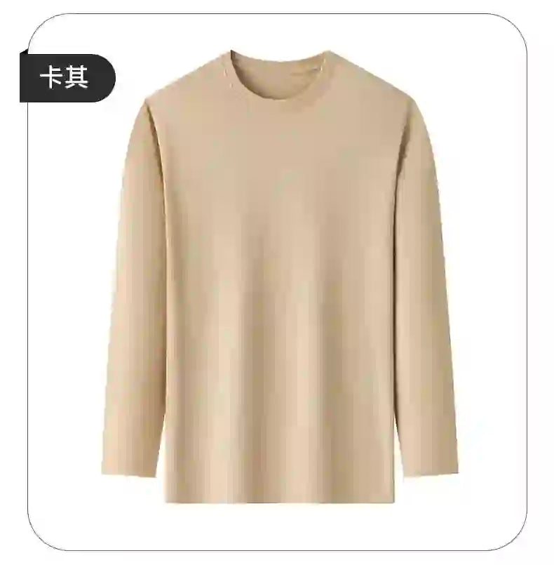 Toppkvalitet 100 % bomull Modemärke Enfärgade rundhalsade T-shirts Nya M