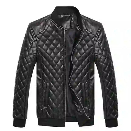 Mens Biker Clothes Slim Fit Casual Leather Jackets Trendy Mens Jackets Fashion Brand Vintage Leather Coats Men's Motorcycle Coat