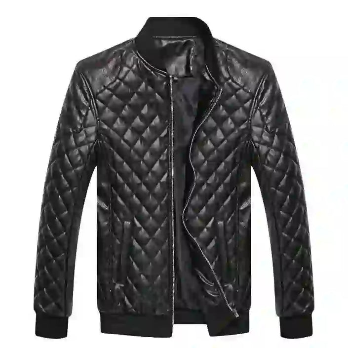 Mens Biker Clothes Slim Fit Casual Leather Jackets Trendy Mens Jackets Fashion Brand Vintage Leather Coats Men's Motorcycle Coat