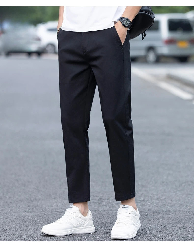 Men's Clothes Spring Summer Thin Casual Pants Men Slim Fashion Stretch