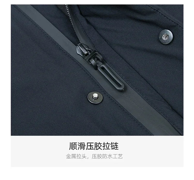 Men's Hooded Jackets Casual Outwear Long Parkas Men New Autumn Winter