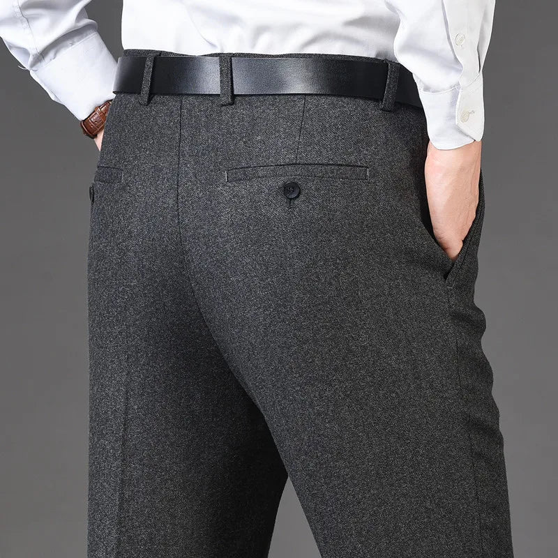 Wool Dress Pants Men | High Waist Trousers | Formal Suit Pants