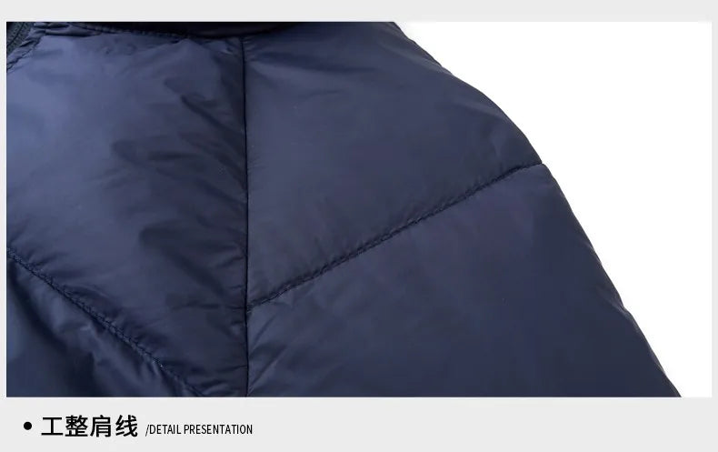 Top Grade Designer New Brand Men Parka Jacket Casual Fashion Hooded Pu