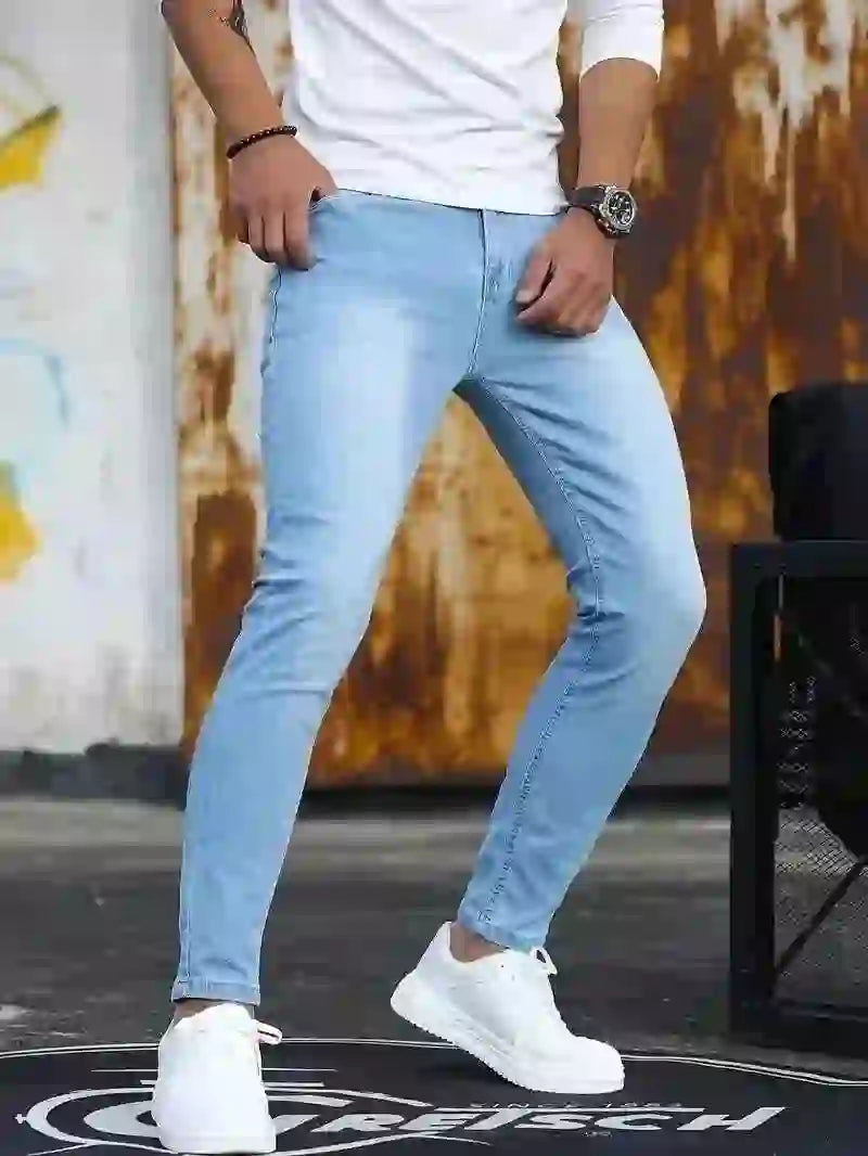 2025 Mens Slim Fit Classic Skinny Jeans Casual Street Style Comfortable Casual Mens Skinny Jeans Male Slim Fit Pencil Denim
