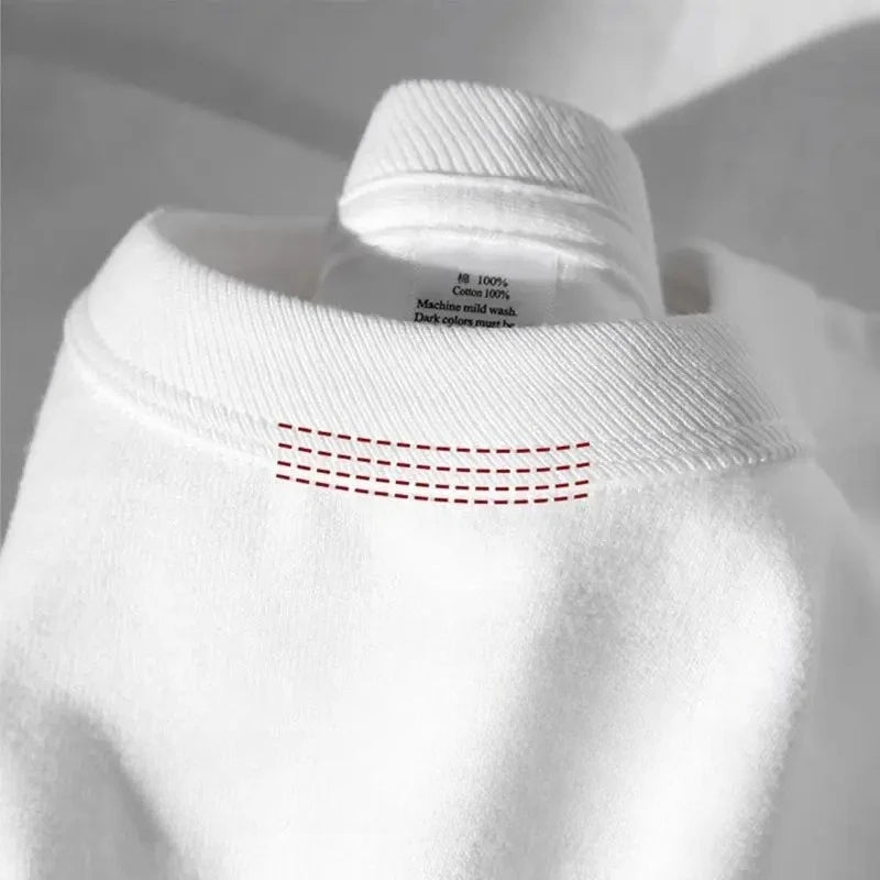Cotton 600G Heavyweight Pure Cotton Short Sleeved T-shirt for Men and