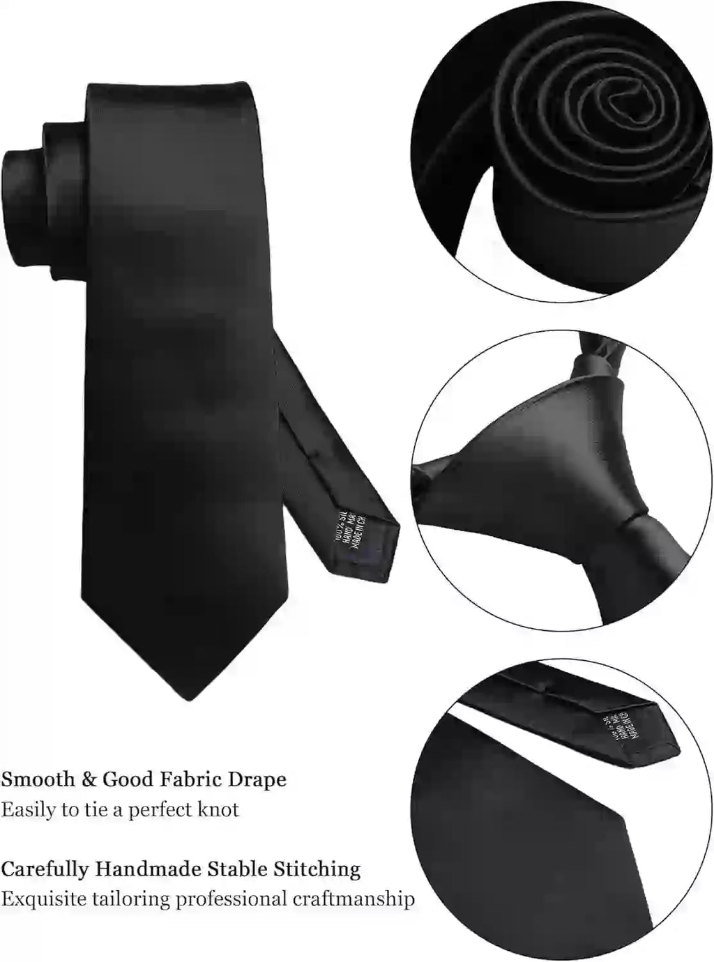 Men's Silk Tie Solid Red Blue Tie Cufflinks Gift box Formal Ties For M
