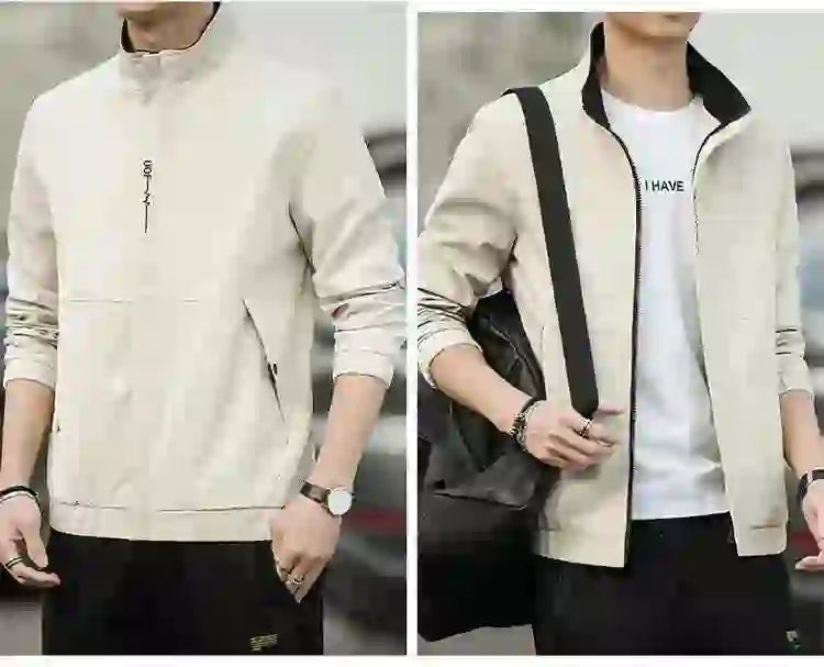 Men's Coat 2025 Spring Autumn Mens Jackets Hip Hop Street Thin Coat Sports Black Loose Windbreaker Men Clothing Men's Coat