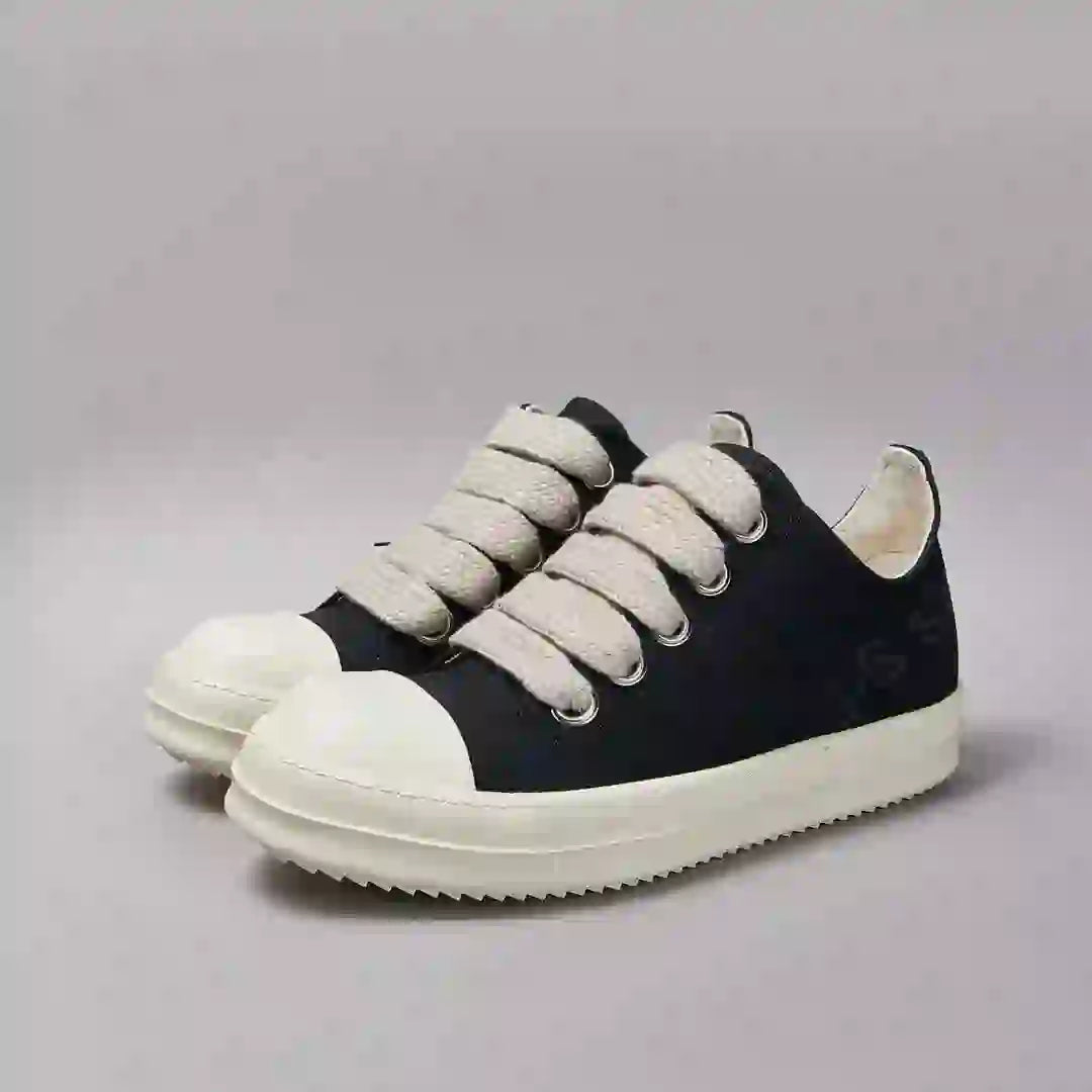 Brand Men Shoe R-o Women Sneakers Black Canvas Low Top Casual Sneaker