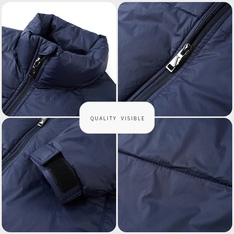 Top Grade Designer New Brand Men Parka Jacket Casual Fashion Hooded Pu