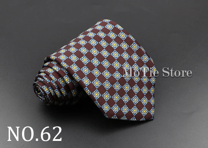 Men's Fashion Silk Tie 7. Soft Novelty Tie Blue Green Orange Color Tie