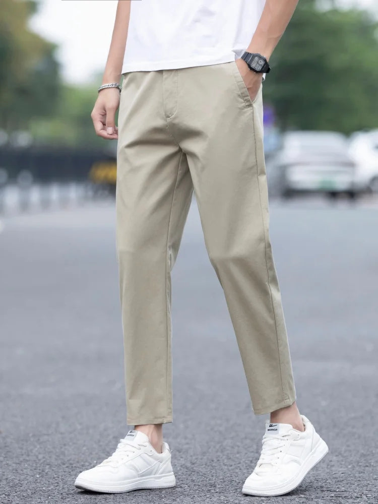 Men's Clothes Spring Summer Thin Casual Pants Men Slim Fashion Stretch