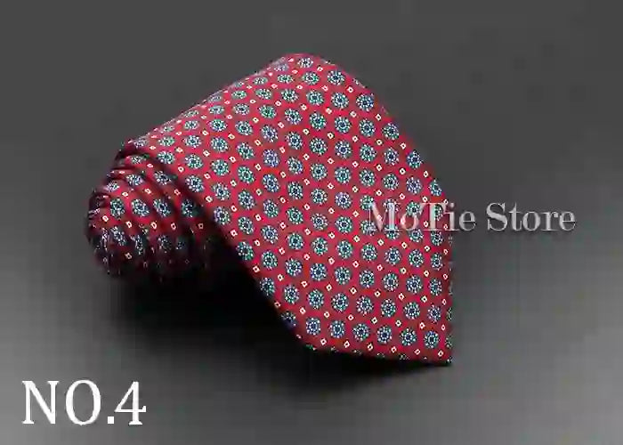 Men's Fashion Silk Tie 7. Soft Novelty Tie Blue Green Orange Color Tie