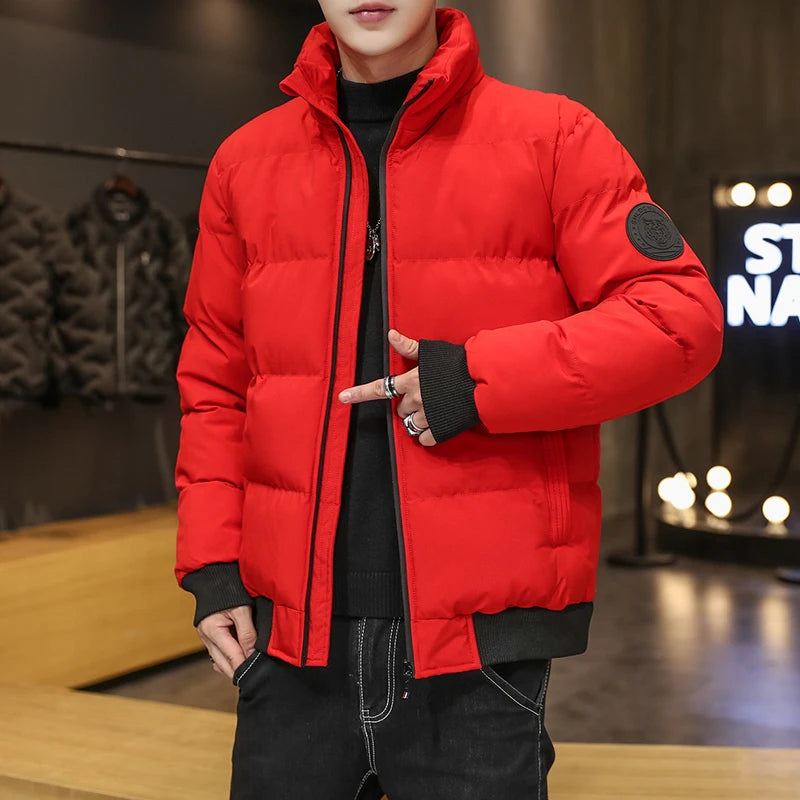 Puffer Jacket Men Warm Coats Thick Fashion Casual Winter Man Jackets C