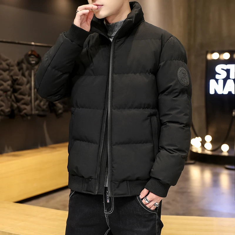 Puffer Jacket Men Warm Coats Thick Fashion Casual Winter Man Jackets C