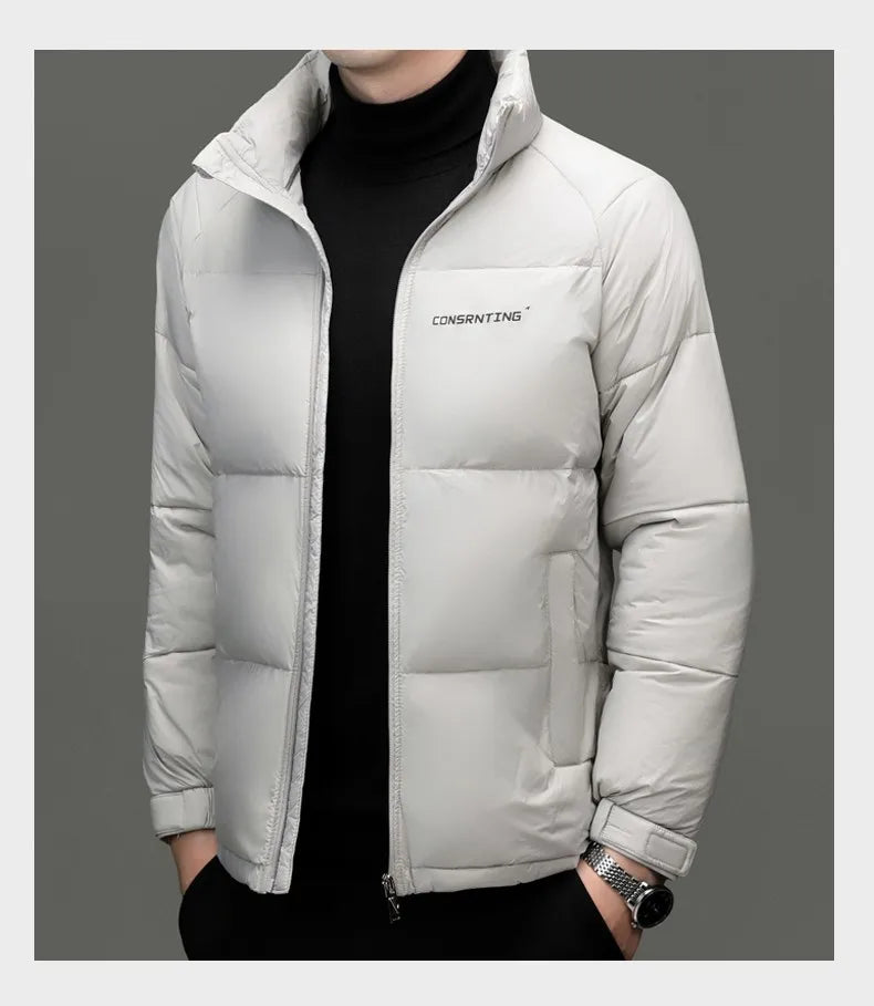 Top Grade Designer New Brand Men Parka Jacket Casual Fashion Hooded Pu