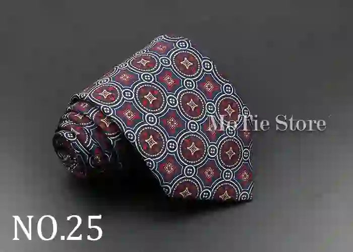 Men's Fashion Silk Tie 7. Soft Novelty Tie Blue Green Orange Color Tie