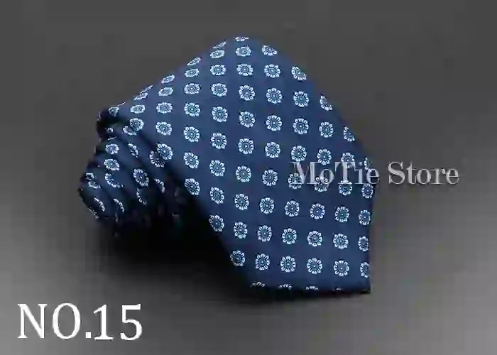 Men's Fashion Silk Tie 7. Soft Novelty Tie Blue Green Orange Color Tie