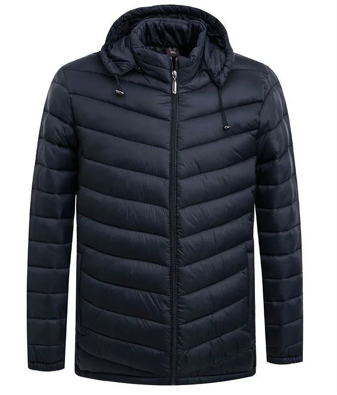 Man Padded Coat Hooded Down Jackets For Men Lightweight Puffer Padding