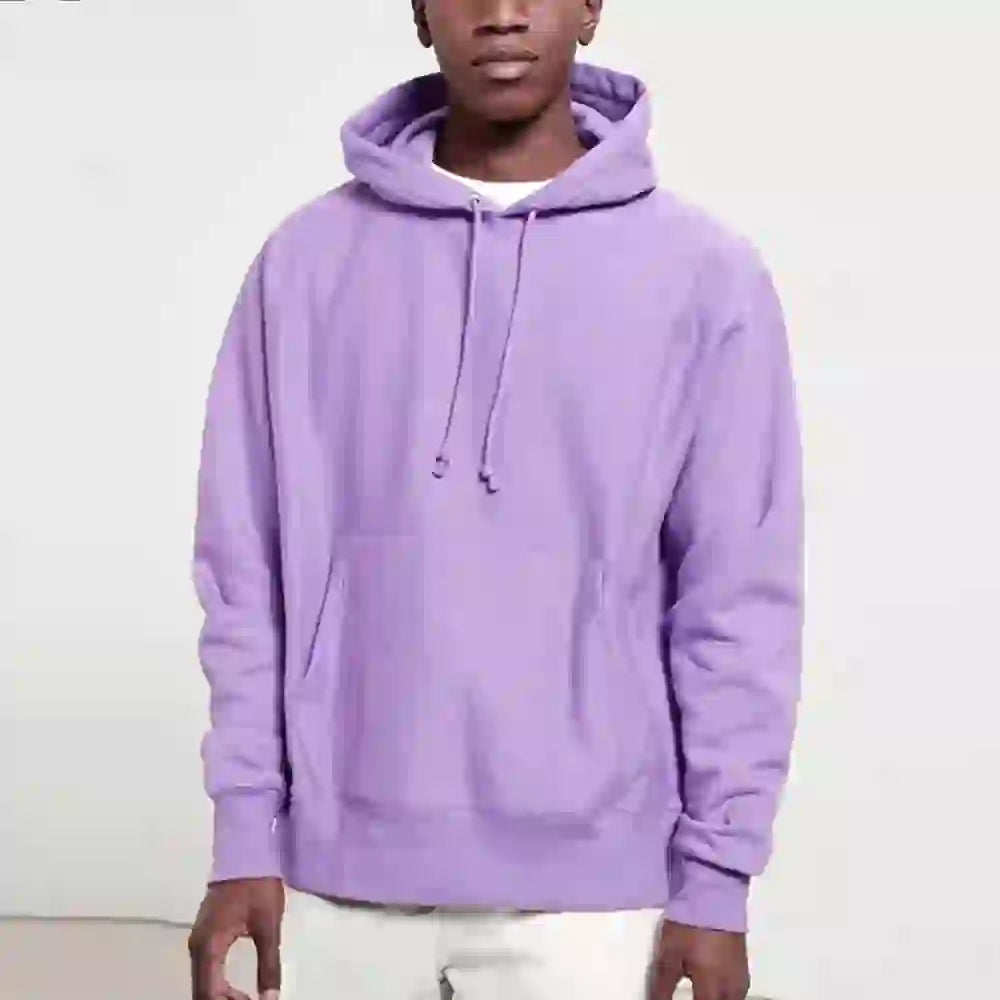 Men's Autumn Fashion Solid Color Harajuku Street Sweatshirt Hoodie Lon