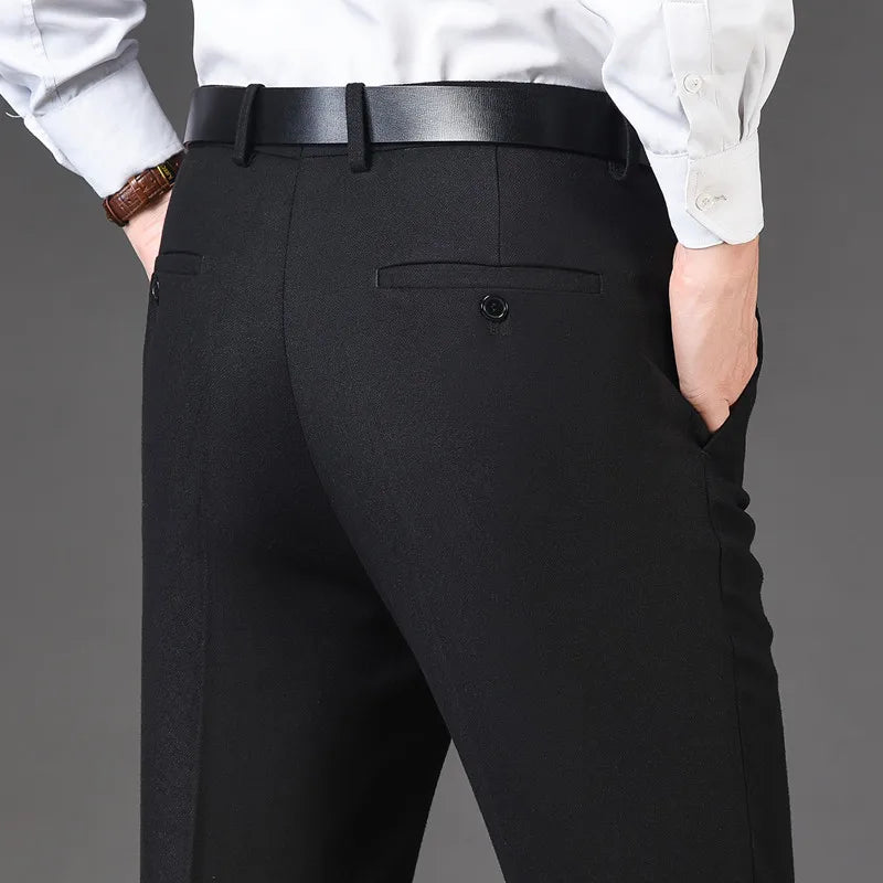 Wool Dress Pants Men | High Waist Trousers | Formal Suit Pants