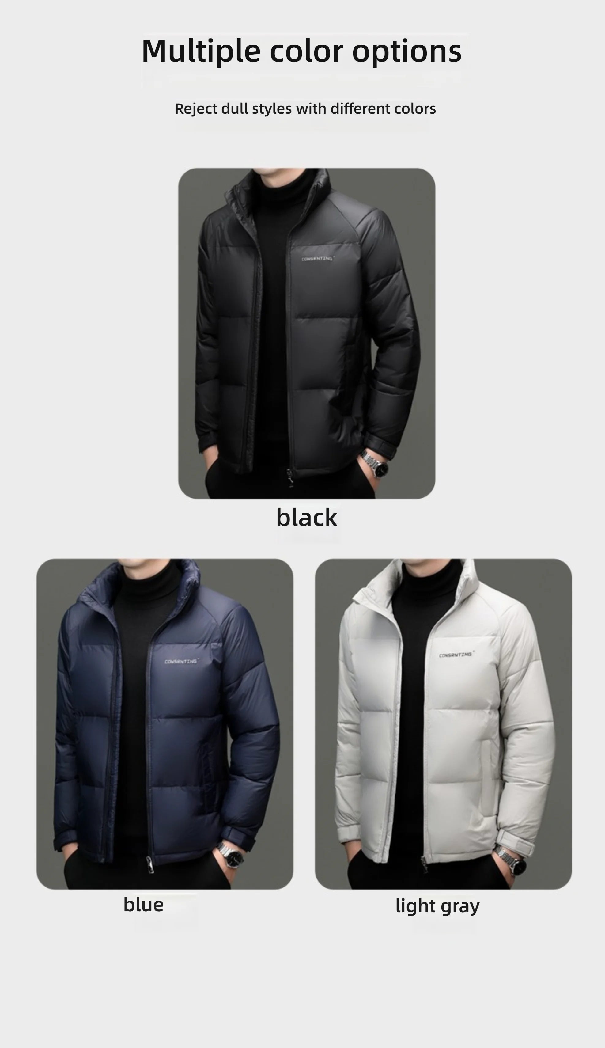 Top Grade Designer New Brand Men Parka Jacket Casual Fashion Hooded Pu