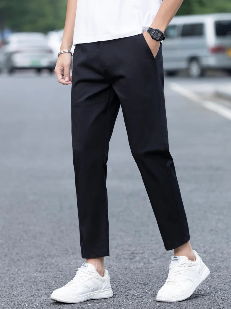 Men's Clothes Spring Summer Thin Casual Pants Men Slim Fashion Stretch