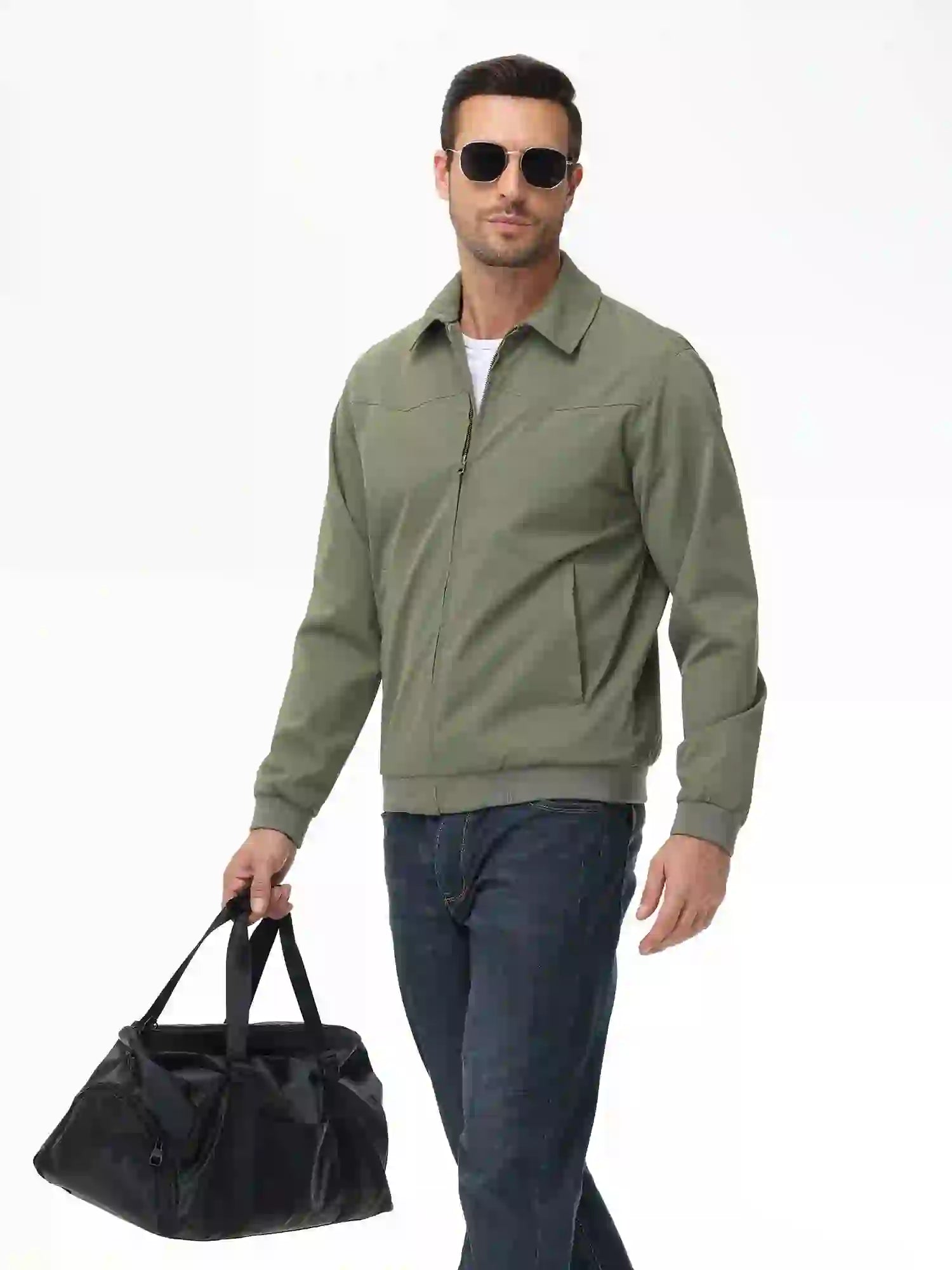Men's Business Casua Jacket, Autumn Winter Windbreaker Waterproof Warm