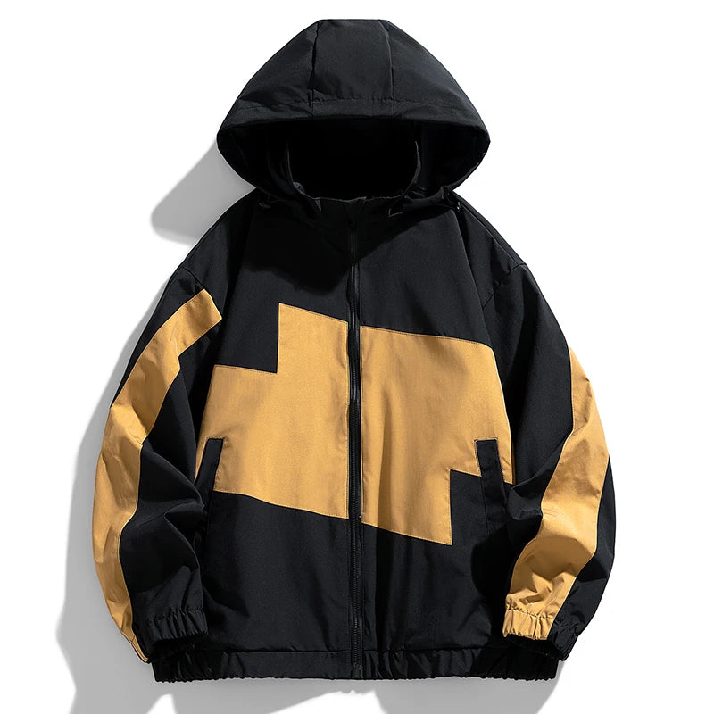 Couple Clothing Autumn Winter Men's Jacket with Fleece Hooded Patchwork Windproof Warm Women Coat