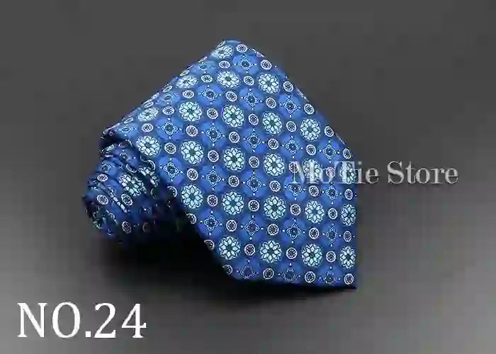 Men's Fashion Silk Tie 7. Soft Novelty Tie Blue Green Orange Color Tie