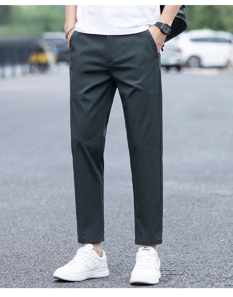 Men's Clothes Spring Summer Thin Casual Pants Men Slim Fashion Stretch