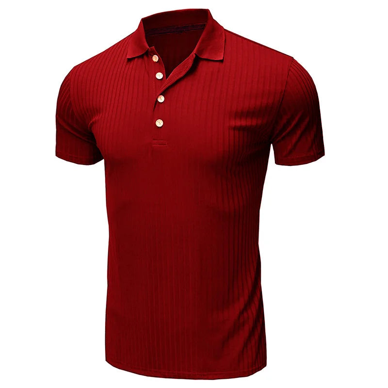 Men's Polo Shirts Summer Casual Short Sleeve Knitted Men's Shirts Polo