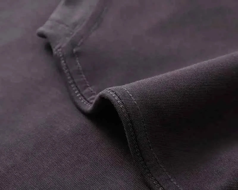 Cotton 600G Heavyweight Pure Cotton Short Sleeved T-shirt for Men and Women Half Sleeved Summer Solid Color Thick Loose T-shirt