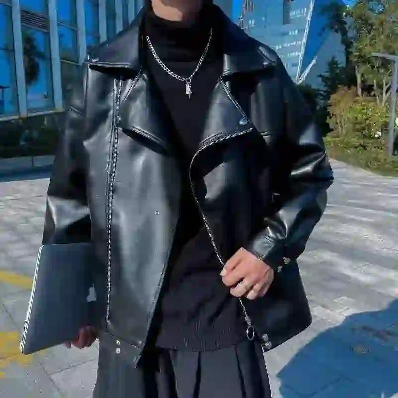 Coat New In Men's Suit Jackets Spring Autumn Male Leather Blazer Fashionable Fashion 2024 Luxury Designer Korean Style Clothes
