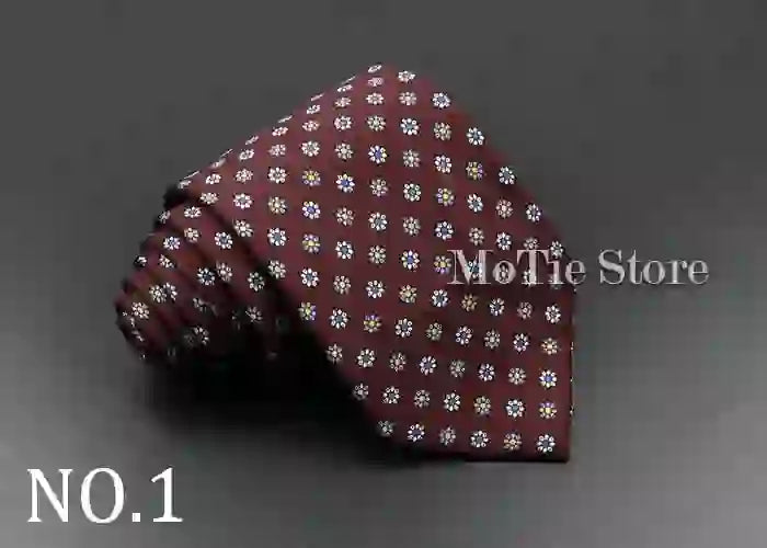 Men's Fashion Silk Tie 7. Soft Novelty Tie Blue Green Orange Color Tie