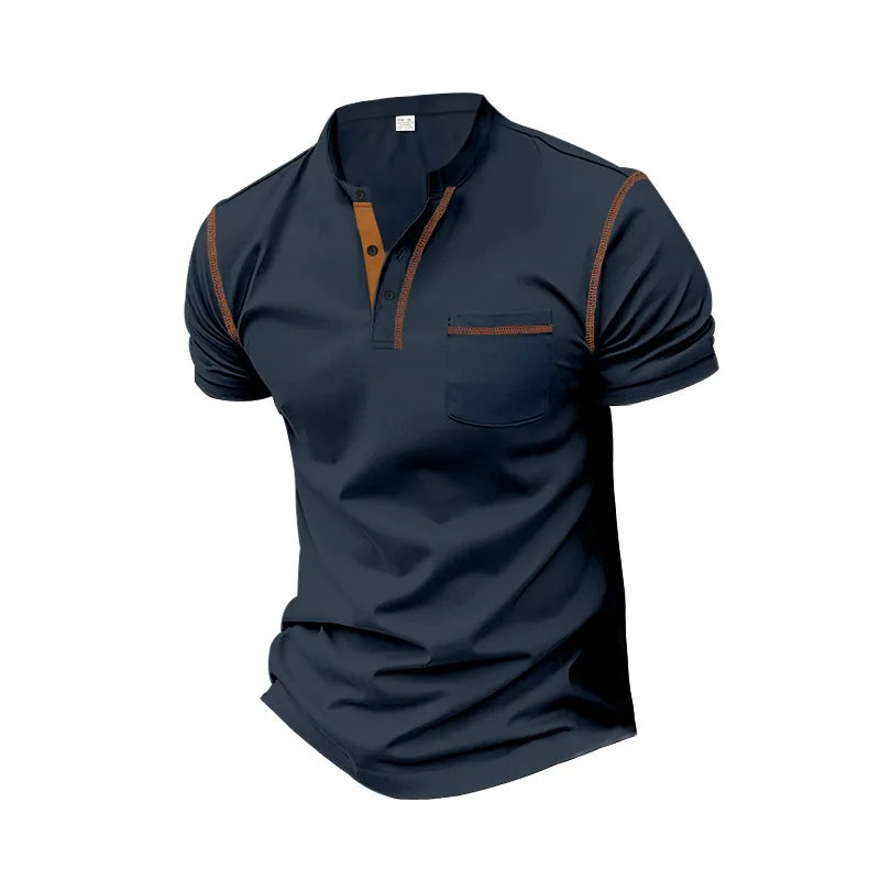 Summer Fashion Casual Short-sleeved Polo Shirt for Men Polo Simple Bre