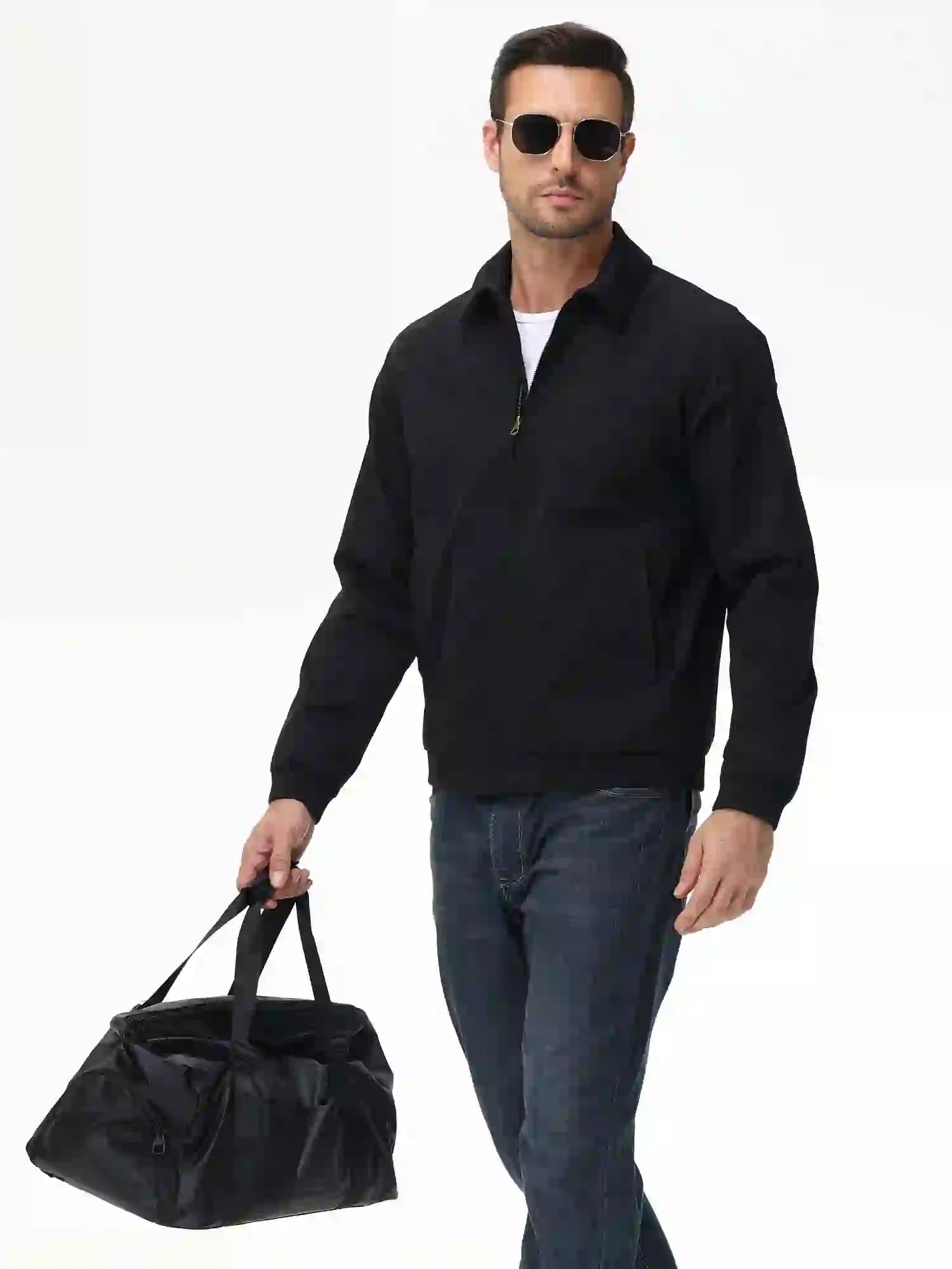 Men's Business Casua Jacket, Autumn Winter Windbreaker Waterproof Warm