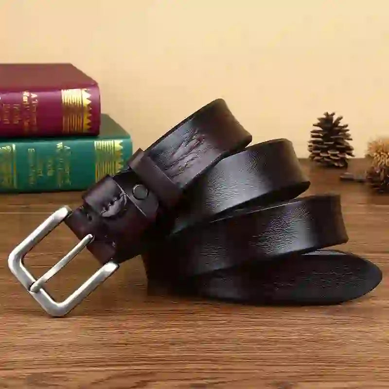 Men's belts Top Cowhide Full Match Casual Jeans Vintage Luxury High Qu