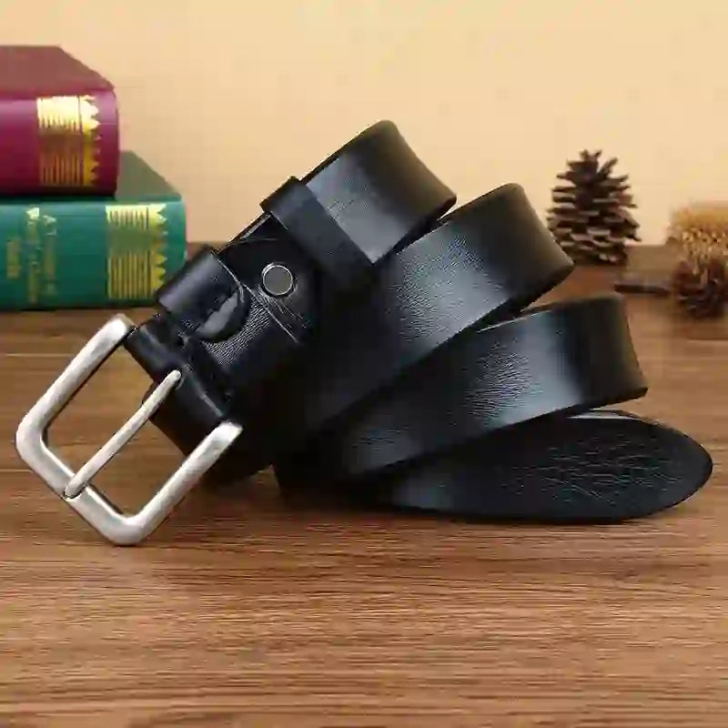 Men's belts Top Cowhide Full Match Casual Jeans Vintage Luxury High Qu