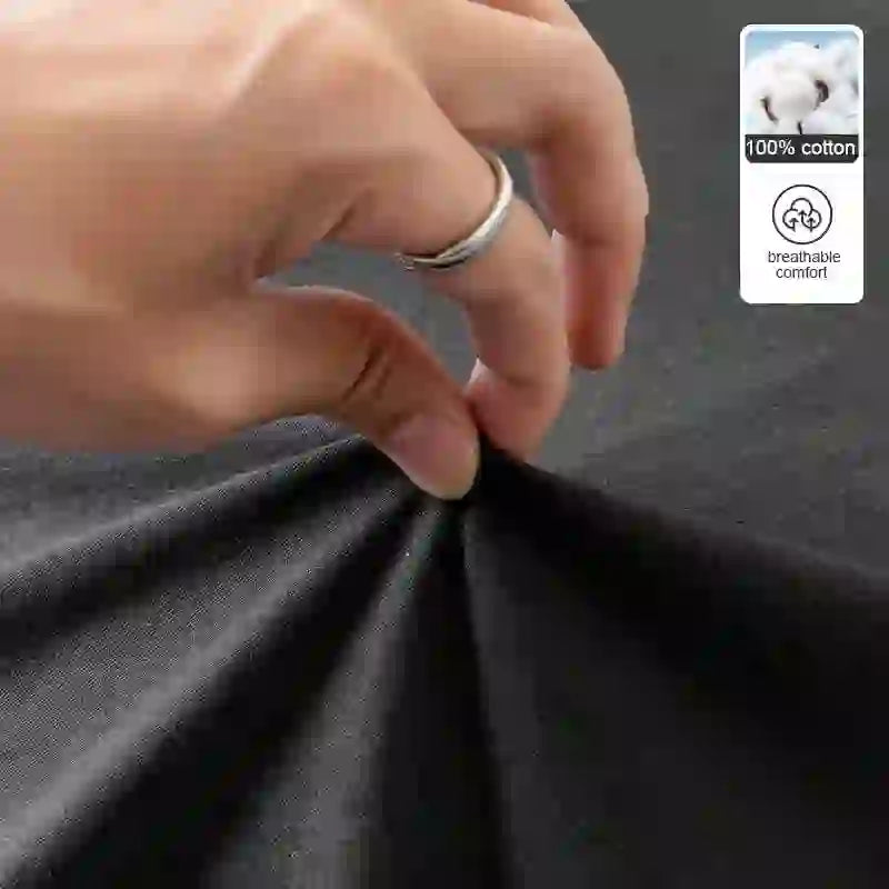 Toppkvalitet 100 % bomull Modemärke Enfärgade rundhalsade T-shirts Nya M
