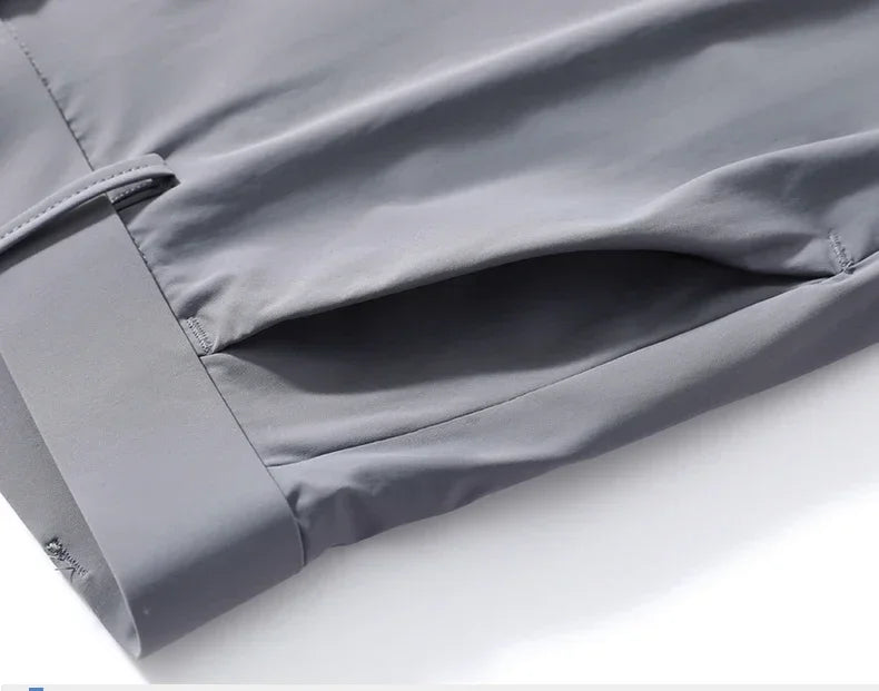 Men's Thin Slim Straight Casual Pants Business Leisure Classic Spring