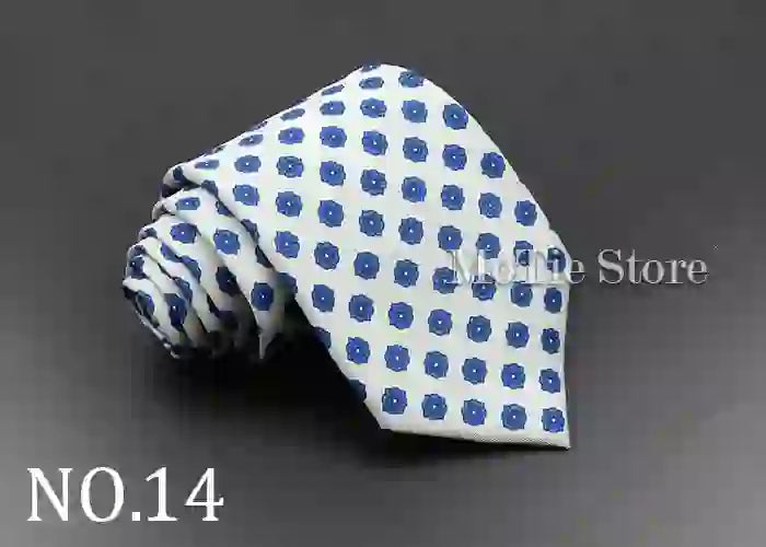 Men's Fashion Silk Tie 7. Soft Novelty Tie Blue Green Orange Color Tie