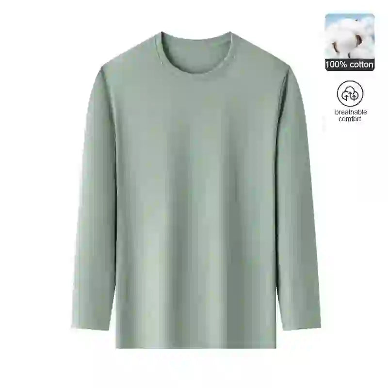 Toppkvalitet 100 % bomull Modemärke Enfärgade rundhalsade T-shirts Nya M