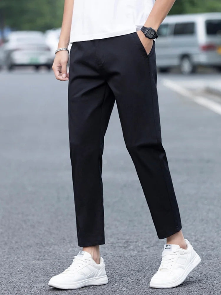 Men's Clothes Spring Summer Thin Casual Pants Men Slim Fashion Stretch