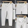 Märkeskläder 98 % bomull smala herrjeans raka mode stretchiga lu