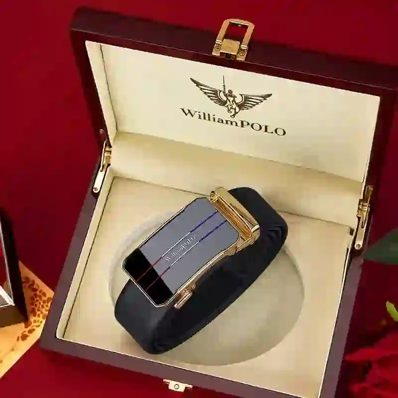 Men's belt automatic buckle Leather Automatic buckle men's leather bel